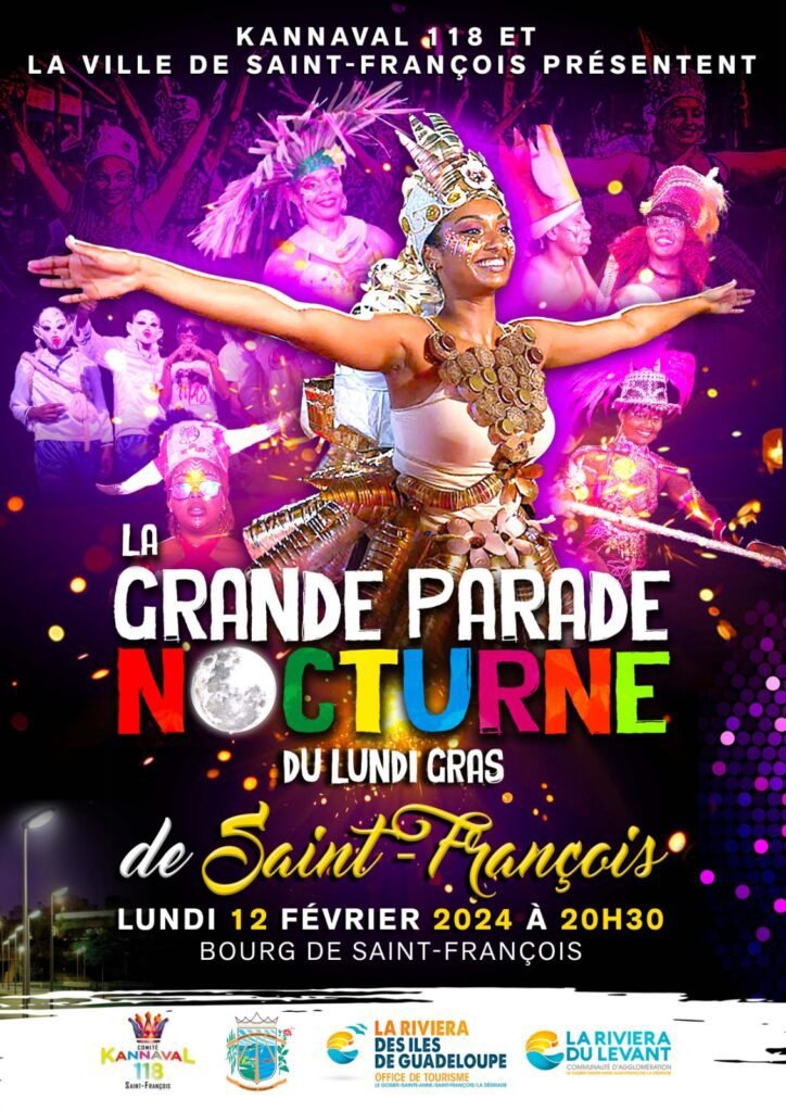 Grande parade nocturne du lundi gras à Saint-François