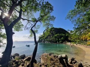 Plage du pain de sucre à Terre de Haut aux Saintes en Guadeloupe