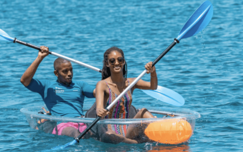 Kayak transparent aux Saintes Terre-de-haut