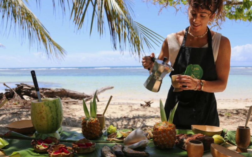 Atelier cuisine sur la plage en Guadeloupe
