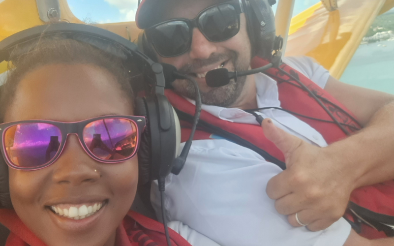 Le pilote philippe des îles du ciel en Guadeloupe