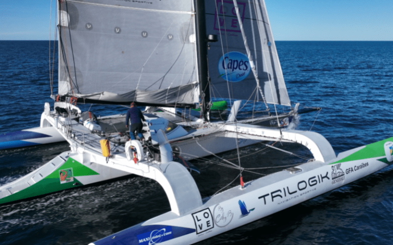 Excursion à Marie-Galante sur le trimaran de Course Trilogik Dys de Coeur