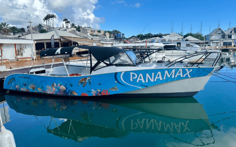 Excursion dans le grand cul de sac marin en bateau en Guadeloupe