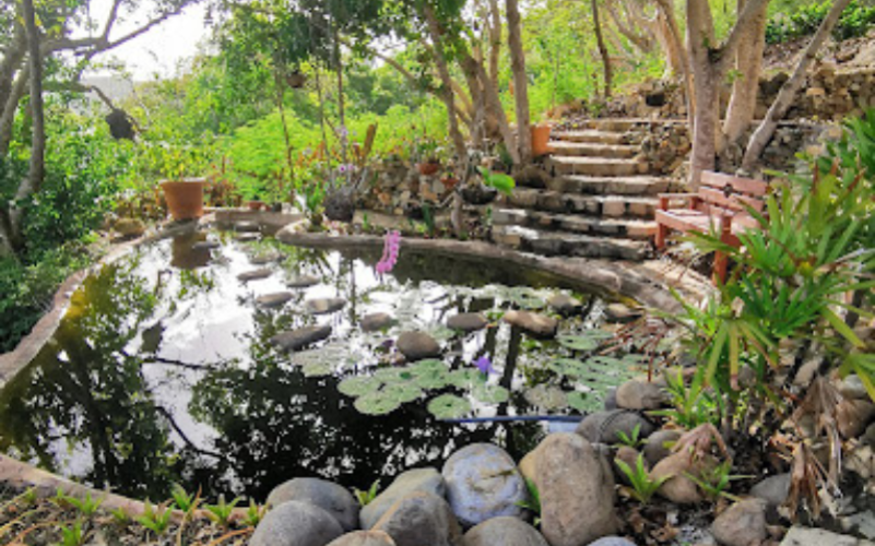 Entrée pour le jardin botanique du Désert à la Désirade.