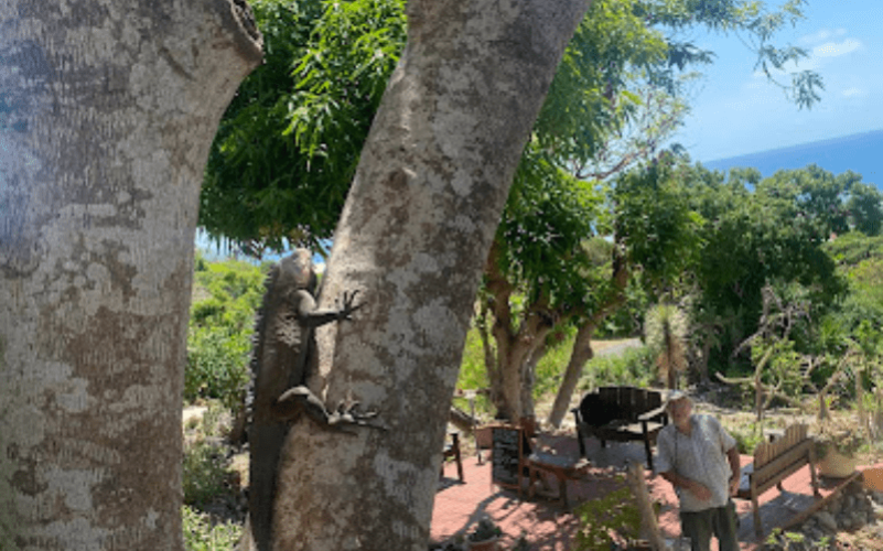 Entrée pour le jardin botanique du Désert à la Désirade.