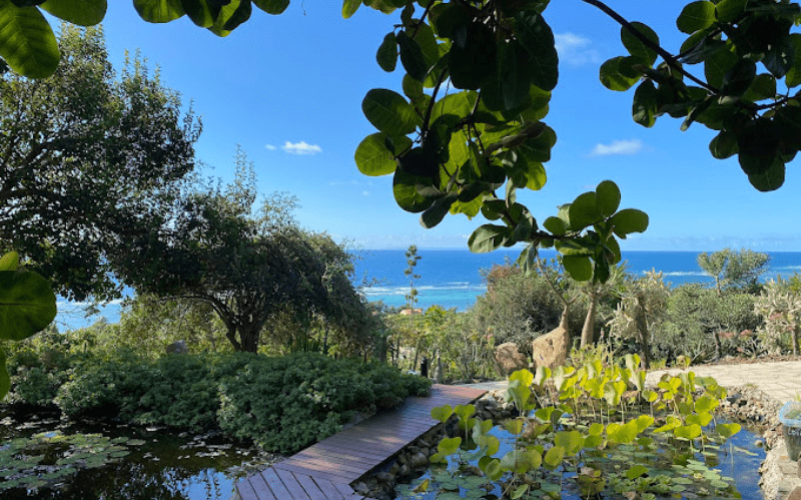Entrée pour le jardin botanique du Désert à la Désirade.
